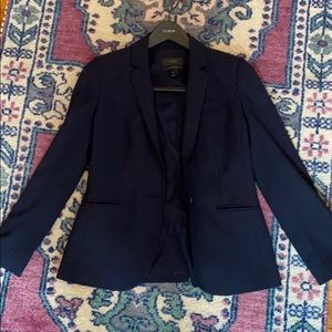 J crew Campbell Navy lined blazer, pants and skirt